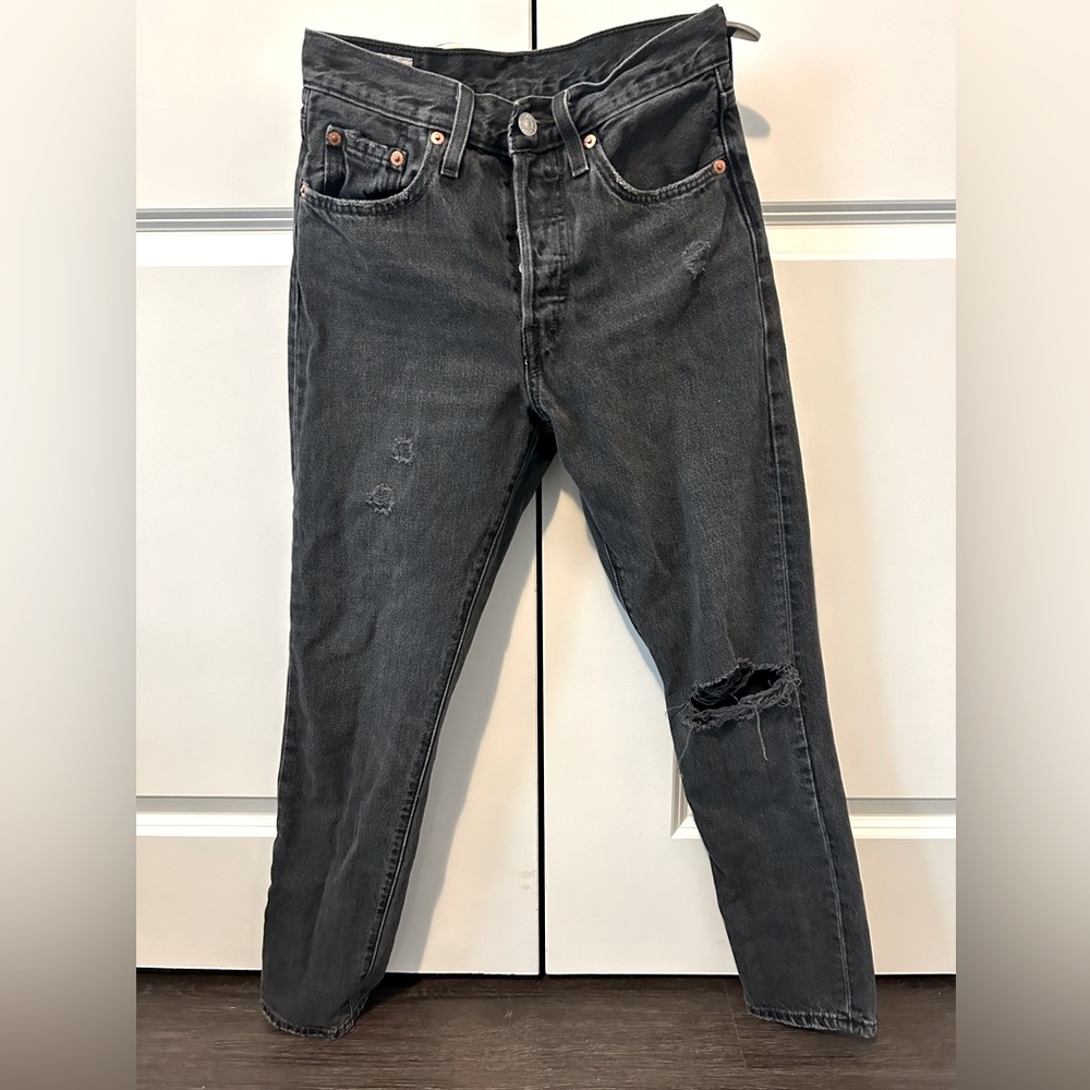 Levi’s 501 distressed jeans, straight